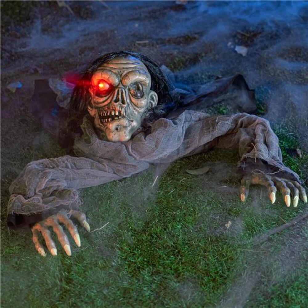 JOYIN Halloween Decorations Outdoor Zombie Groundbreaker with Decayed Face and